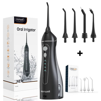 Dental Floss Portable Cordless F18 Oral Irrigator 3 Cleaning Modes Waterproof Rechargeable Dental Cleaner 4 Nozzles Clean Gums