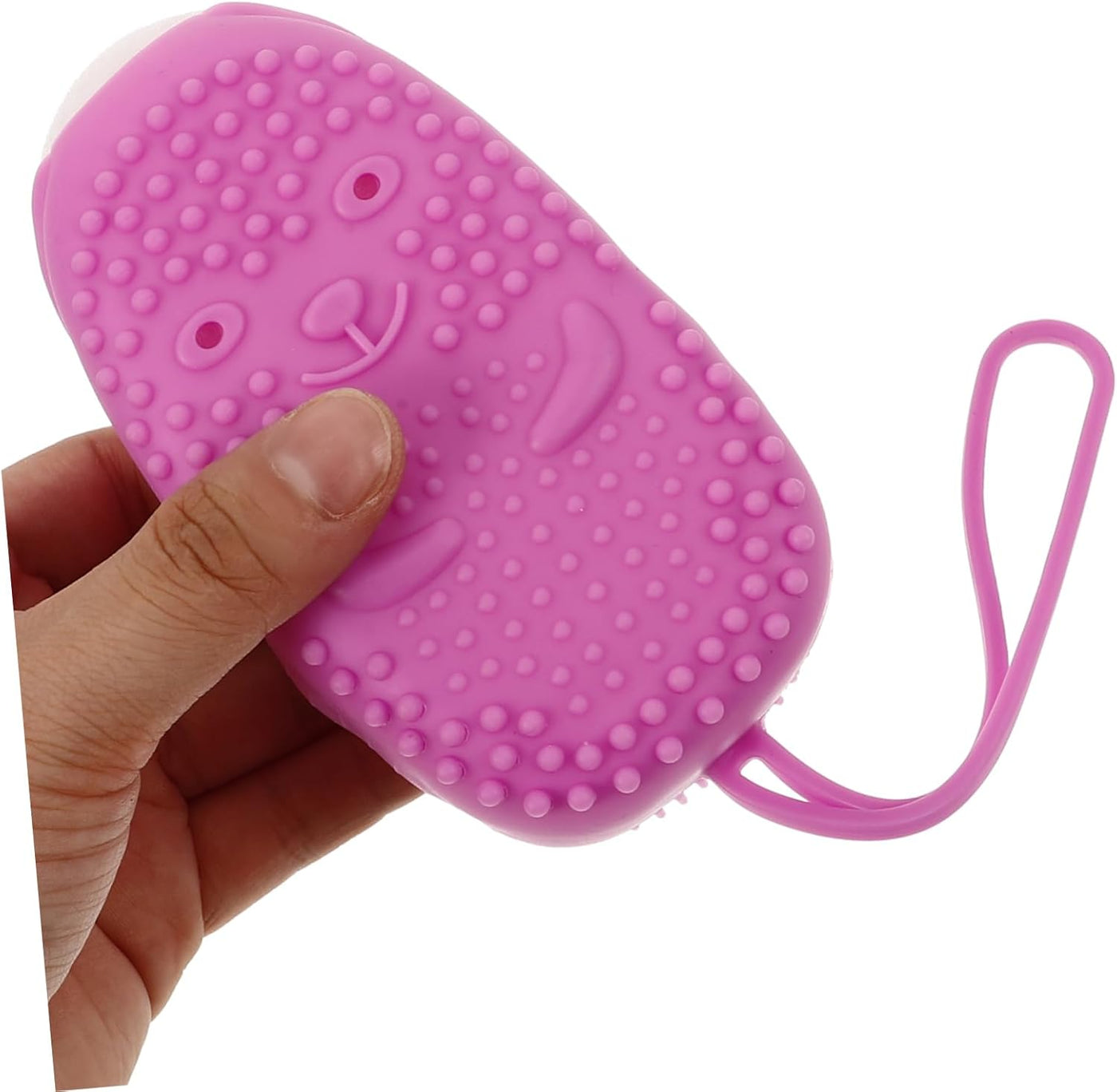 Silicone Bath Brush Silicone Body Scrubber Men Bath Bath Brush Body Scruber Silicone Scrubbers Silicone Bath Scrubber Scrub Brush Clear Makeup Bags Sponge Soap Purple Baby Built-In
