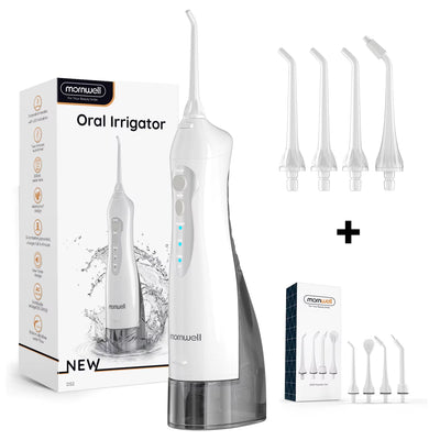 Dental Floss Portable Cordless F18 Oral Irrigator 3 Cleaning Modes Waterproof Rechargeable Dental Cleaner 4 Nozzles Clean Gums